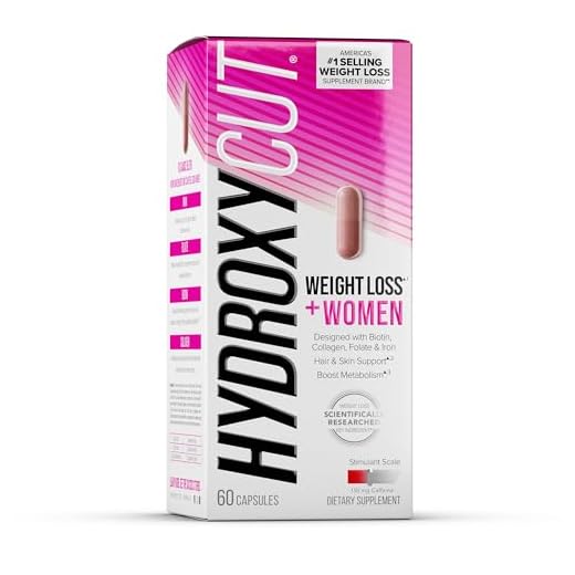 Hydroxycut + Women Pills with Biotin & Collagen | Hair Nails and Skin Vitamins | Iron Supplement | Energy Pills, 60 Count (1 Pack)