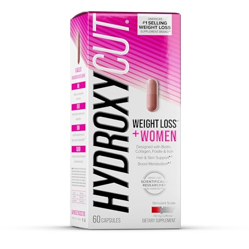 Hydroxycut +Women - Thermogenic Support Formula - Energy & Metabolism Support - C. Canephora Robusta, Collagen, Biotin, Iron & Folate - Rapid Release Liquid Capsules
