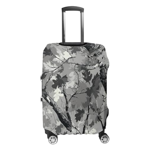 Camouflage Leaves Tree Branches Luggage Covers Washable Travel Suitcase Cover Elastic Baggage Protector4