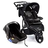 Travel System Off Road Duo Onyx Com Carrinho de Bebê + Bebê Conforto - Infanti