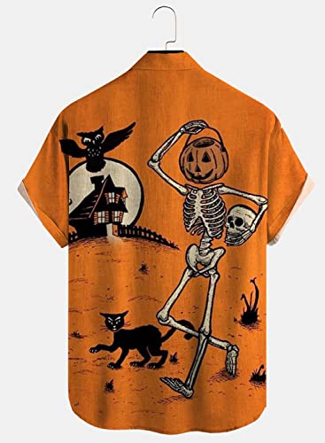 QIVICIMA Boys Halloween Christmas Shirts Funky Button Down Shirt Santa Party Short Sleeve Shirt Cute Xmas Top for Kids4