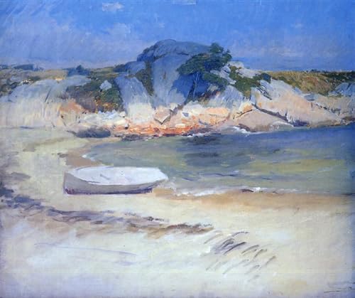 Tableau d'art abstrait Frank Duveneck Anse abritée décoration salon 60x90cm