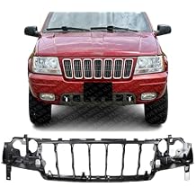 AUTOS PARTS PLUS Front Header Panel Headlight Mounting Panel Plastic Direct Replacement Compatible With 1999-2003 Jeep Grand Cherokee CH1220116 55155498AB