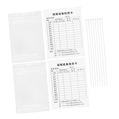 Alipis Long-lasting Equipment Inspection Cards Set 20 Pieces Inspection Tags Wire Easy Install Use for Safety Environment