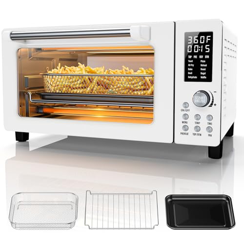 Nuwave Bravo Pro Convection Air Fryer Toaster Oven Combo, 10-in-1, 50°-450°F Temp Controls, Quick & Even Crisp Technology