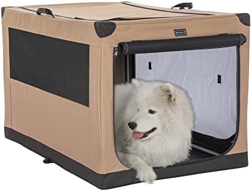 Petsfit Dog Crates for Car, Portable Dog Crates Medium Size, Lightweight Puppy Travel Crate for Small and Medium Dogs
