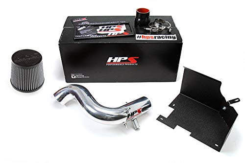 Hps Performance Polish Shortram Air Intake Kit + Heat Shield Cool Ram Cool Ram Compatible For 2011-2015 Kia Optima 2.0L Turbo 2011-2014 Hyundai Sonata 2.0L Turbo, 827-587P #TOP2