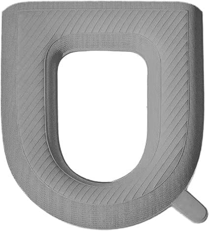 Bathroom Toilet Seat Cover – Soft & Comfortable All Season Washable Seat Cover for Home, Office & Restaurant Restrooms | Anti-Slip & Reusable (Gray)-picture-25