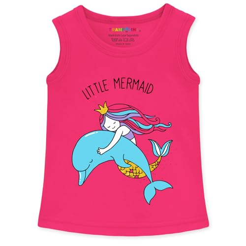 Image of Trampoline Girls Sleeveless T-Shirt Pack | Cotton Blend Summer Tees with Cute Prints | Soft & Breezy Tank Tops for Kids | Vibrant Colors for Everyday Play