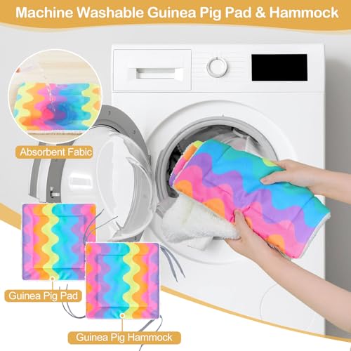 Esconderijo de porquinho-da-índia com rede, rede macia para porquinhos-da-índia de madeira com escad