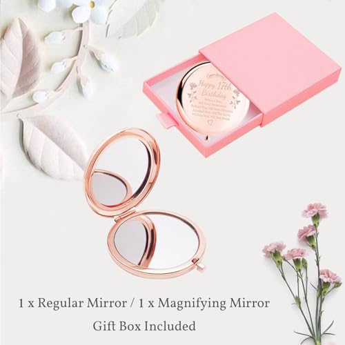 Espejo compacto redondo para maquillaje 2 en 1 miniatura 5
