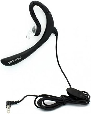WIRED Headset MONO Handsfree Earphone 3.5mm Headphone Boom Microphone Single Earbud [Black] for Verizon LG Optimus Exceed 2 - Verizon LG Optimus Zone 3 - Verizon LG Stylo 2 V