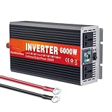 HENGJINGTR Pure Sine Wave Inverter 12V to 230V 6000W 12V-72V DC to AC 110V/230V Power Voltage Converter Car Solar Inverter for Home, Off-Grid Solar,24V to 230V 60Hz