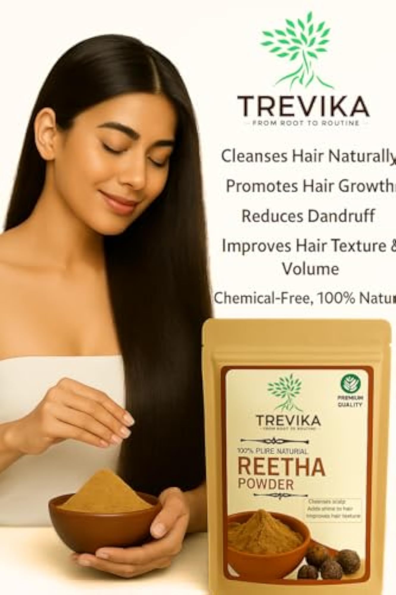 Amla Reetha Shikakai Powder for Herbal Hair Care