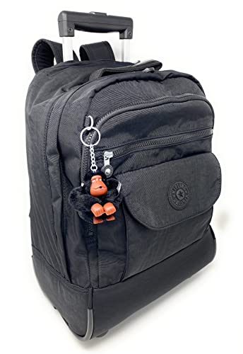 Kipling Sanaa Large Rolling Backpack, Black Tonal, One Size