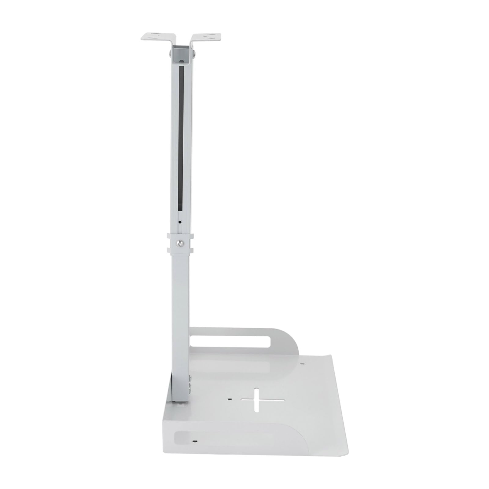 Supporto per proiettore da soffitto, supporto per proiettore, altezza regolabile 34-56 cm, universale per proiettori, router (bianco)