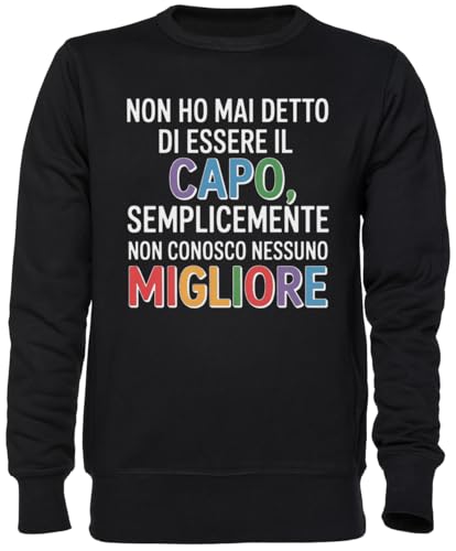 Sweat-shirt Noir Unisexe Homme Femme Black Jumper Casual Cotton