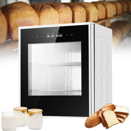 Thekenteig-Proofer mit PTC-Heizung und 40 l Temperaturregelung für perfekte Sauerteigvorspeisen und Pizzateig, mit transparenter Tür