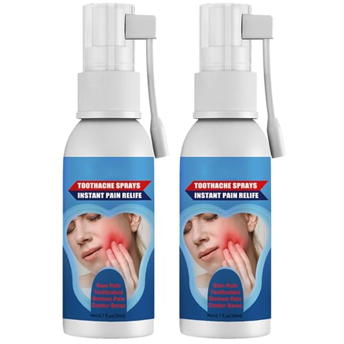 Spray Bucal Gingival,Aerosol para el Cuidado Bucal Aliviar,Spray Portátil De Dolor De Muelas,Spray Para Aliviar El Dolor De Muelas,Reparación De Las Encías Retraídas,Alivia el Dolor de las Encías,2PC