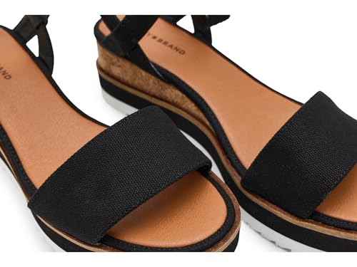 Lucky Brand Womens, Temay Platform Wedge Sandals, Black, 7 Medium by Lucky Brand - Used condition - Image 2