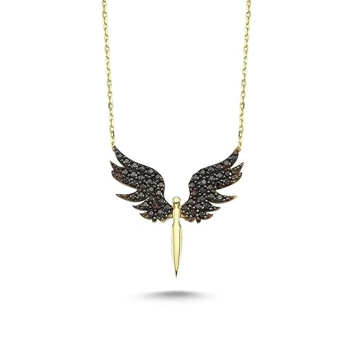 Wish Carat 14k Solid Gold Angel Necklace - Dainty 14k