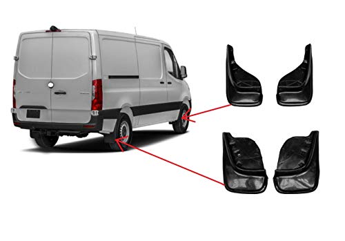 Lot de 4 garde-boue noirs arrière + avant gauche + droite Ducato Cover