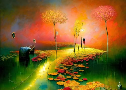 Peinture à l'huile sur toile colorée de 58x90cm pour illuminer votre chambre