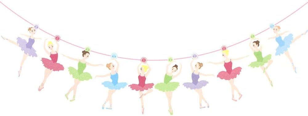 Ballet Dancer Banner Party Garland Bunting Banner for Baby Girls Birthday Party, Baby Shower, Baby Girl 1st Birthday Party, Wedding and Bridal Shower