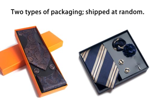 Image of joy alice 70 Colors Ties Set Men Mixed Color Necktie Handkerchief Cufflinks Brooch 3.15 Formal