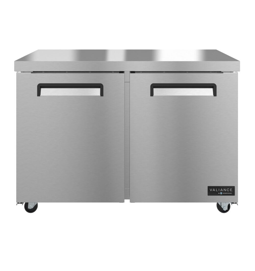 Hoshizaki Vur48a Valiance Undercounter Refrigerator, 12.09 Cu Ft, 2-Door, Stainless Steel, Self-Closing on Fridge.com - View 3