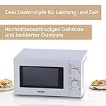 SEVERIN Mikrowelle, zum Auftauen und Erhitzen, Mikrowellengerät mit Drehteller für gleichmäßige Wärmeverteilung, weiß/chrom, MW 7770 – Bild 2