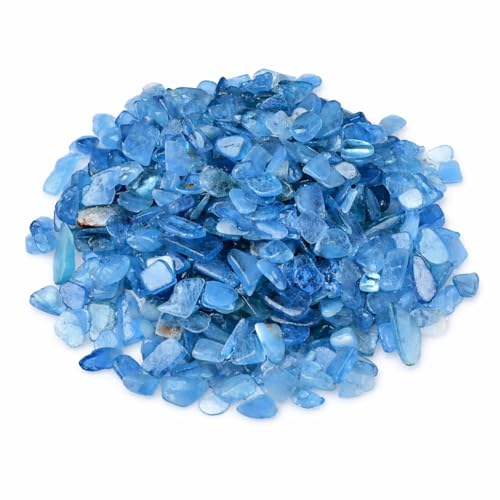 realideas Copeaux de quartz naturel bleu aigue-marine 0,3 kg – Gravier décoratif pour aquarium, plantes succulentes, remplissage de vase, loisirs créatifs (5–7 mm)