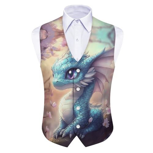 Men's Dress Vests Slim Fit V-Neck Button Down Suit Vest Formal Western Vest Big and Tall Waistcoat4