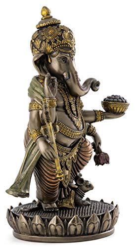 Estatua de Ganesh Lord of Success en Bronce 7.63 pulg miniatura 4