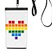 DIYthinker Rainbow Gay Small Box Heart LGBT Phone Wallet Purse Hanging Mobile Pouch Black Pocket