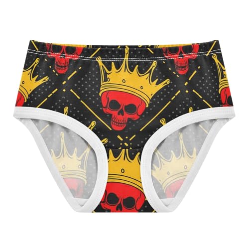 Cotton Toddler Underwear Floral Cartoon Red Skulls Golden Black Girl Panties Cute Cartoon Briefs Underpants 2t