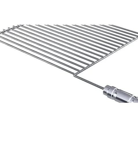 Grelha Uruguaia Barra Redonda Aço Inox Reta 80x40 Churrasco