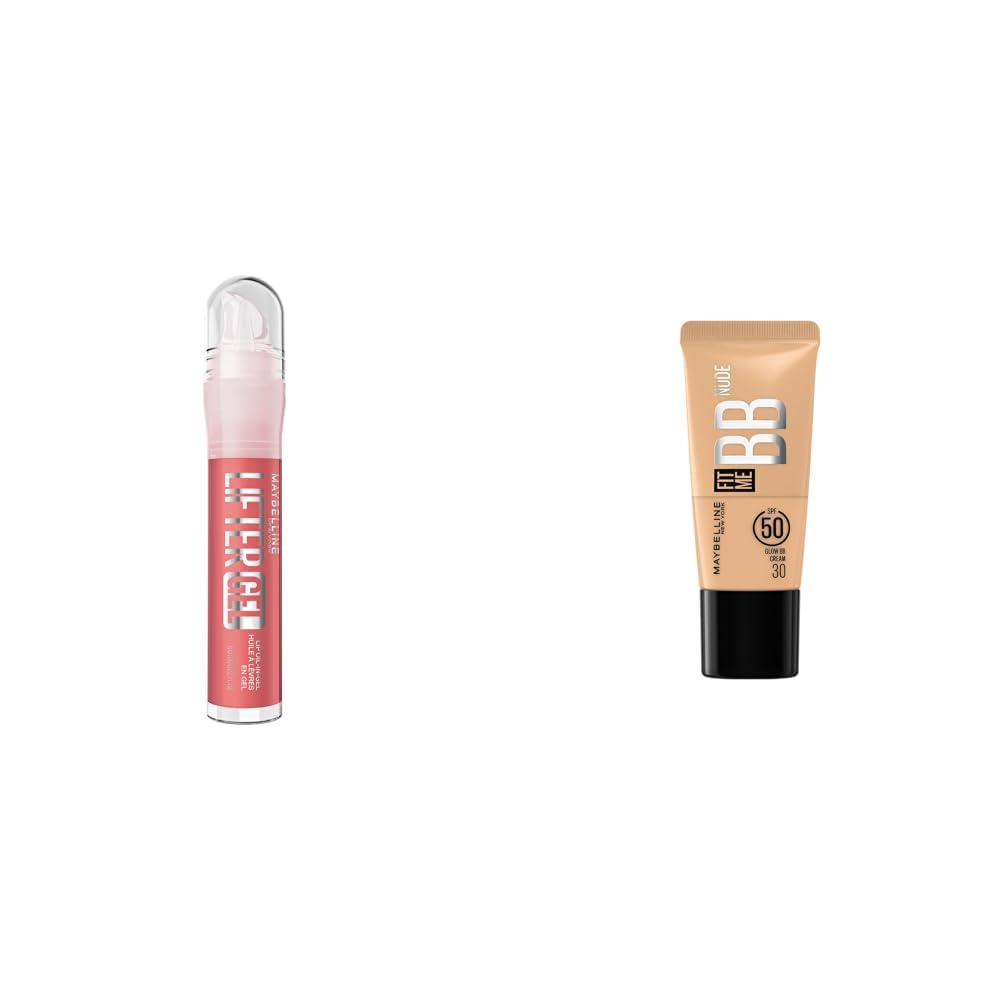Maybelline New York Lifter Gel Lip Oil In Gel Maybelline New York Fit Me Glow BB Cream, SPF 50 24H Hydration With Niacinamide Hyaluronic Acid, Dewy Finish for Normal to Dry Skin- Shade 30 25ml-picture-49
