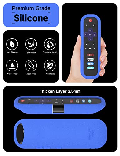 Remote Case For Tcl Roku Smart Tv Rc280 Rc282 Urc280J Xrc280J Remote Control Universal Replacement Lightweight Silicone Case Cover Sleeve Skin With Lanyard For Tcl Roku Tv Remote(Blue) #TOP3