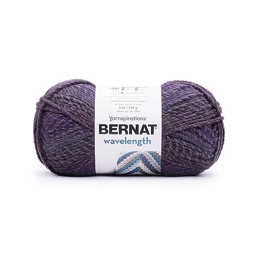 Image of Bernat Wavelength Yarn for Crocheting & Knitting, Tanzanite, 3-Pack | #5 Bulky Yarn, 100% Acrylic, Soft Gradient Crochet Yarn for Hats, Scarves, Blankets & Crafts, 223yds, 140g /5oz per skein