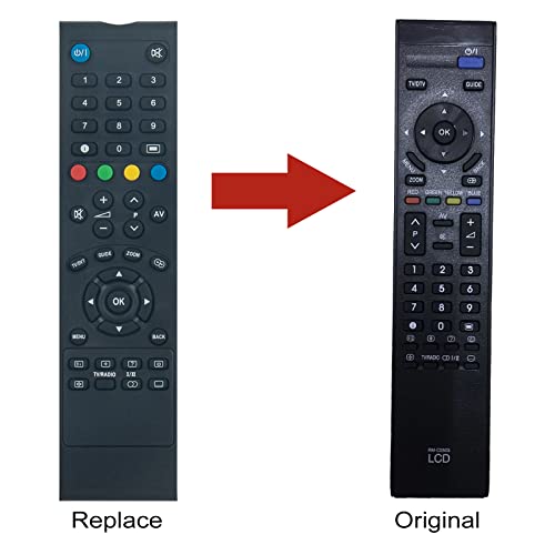 VINABTY RM-C2503 Replacement Remote Control fit for JVC LCD TV LT-32HG25J LT-32HR1BN LT-32HC1BU LT19DB9BD HD-52G566 LT-32DZ1 LT-42DG1 LT-42E478 LT-42E488 LT-47DG1 LT-40X887 LT-40DG20 LT-32HG20U - Image 2
