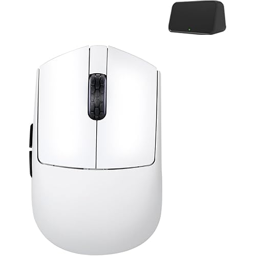 Darmoshark M5PRO Mini Wireless Gaming Mouse,Tri-Mode 8K/Bluetooth Mouse Up to 30000DPI,PAW3950 Optical Sensor Lightweight 38g,5 programmable Button,Computer Mouse for Laptop,PC,Mac-W