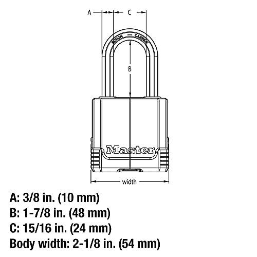 Image of Master Lock M515XTLH Magnum Heavy Duty Padlock with Key, 2 Pack Keyed-Alike
