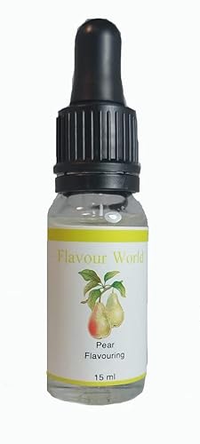 Flavour World High Strength Food Flavouring concentrate with pipette dropper 15ml (Pear)