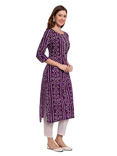 Image of rytras Women's Cotton Straight Fit Printed Straight Kurta