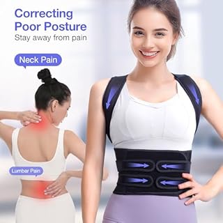 Kepwaa Posture Corrector for Women and Men, Full Back Brace Support, FSA&HSA Eligible, Adjustable Shoulder Straightener for Improving Back Posture, Relief for Upper and Lower Back, Lumbar, Neck Pain