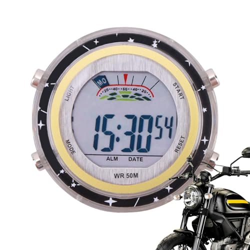 Horloge numérique de moto – Guidon de moto étanche, montre de guidon lumineuse | Horloges numériques auto-adhésives pour SUV, voiture, véhicule