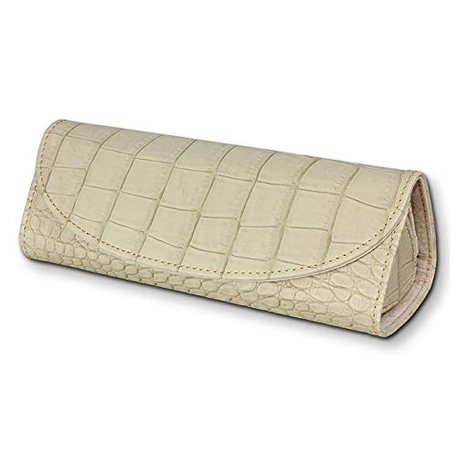 SilberDream LB173W Reissieradenbox, leer, wit, voor armbanden, kettingen, oorbellen en hangers, sieradendoos driehoekig voor het vervoer van sieraden