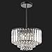 Helitemis Modern Tiered Crystal Chandelier, 11.8