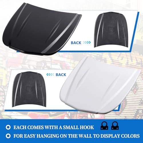 Image of 2 Pcs Speed Shape Car Wrap Hood for Auto Paint Display, ABS Plastic Models for Vinyl Wrap and Tint Painting Sample Exhibition Display, Black and White